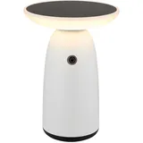 GLOBO Solarleuchte Außenleuchte Tischlampe LED USB-C IP54 Touch-Dimmer Weiß 22,5 cm