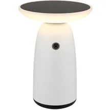 GLOBO Solarleuchte Außenleuchte Tischlampe LED USB-C IP54 Touch-Dimmer Weiß 22,5 cm