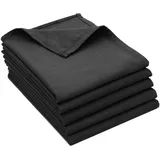 ZOLLNER Geschirrtuch Blanco 50 x 70 cm, 100% Baumwolle, schwarz 5 Stück