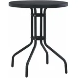 vidaXL Gartentisch Ø 80 x 72 cm Schwarz