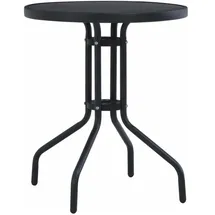 vidaXL Gartentisch Ø 80 x 72 cm Schwarz