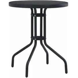 vidaXL Gartentisch Ø 80 x 72 cm Schwarz