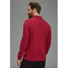 MAN'S WORLD Langarm-Poloshirt MAN'S WORLD "Neue Kollektion", Herren, Gr. XL (56/58), rot (bordeaux), Piqué, Obermaterial: 100% Baumwolle, unifarben, Basic, schmal, angesetztes Bündchen, Shirts, schmale Passform, Langarm, mit Reißverschlusstasche