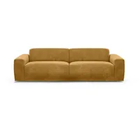 Big-Sofa TRENDMANUFAKTUR "Braga, mit hochwertigem Kaltschaum, Megasofa, in Cord erhältlich", gelb (mustard), B:254cm H:72cm T:107cm, 88% Polyester, 12% Polyacrl, Sofas, modernes Big-Sofa, Couch mit hohem Sitzkomfort, 254/72/107 cm (B/H/T)