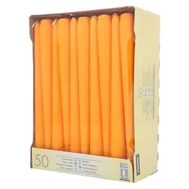 Papstar Leuchterkerzen 25 cm orange 50 St.