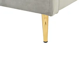 Beliani Chaleix 140 x 200 cm H2 Hellgrau/Gold