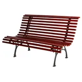 Mojawo XXL Edle und Massive Parkbank aus Metall und Holz Gartenbank 150 x b. 70 x h. 81cm-MMC4415