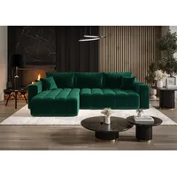 Ecksofa Schlafsofa CAMILA Stoff Monolith Grün Ottomane Links - Grün