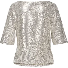 LASCANA Paillettenshirt beige 36