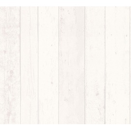 A.S. Création Vliestapete New England 2 Tapete in Holz Optik fotorealistische Holztapete maritime Optik 10,05 m x 0,53 m grau weiß Made in Germany 855046 8550-46