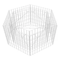 deluke Hochbeet Gabione 6-eckig LISSA 90 × 100 × 50 cm