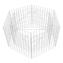 deluke Hochbeet Gabione 6-eckig LISSA 90 × 100 × 50 cm