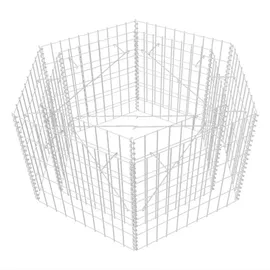 deluke Hochbeet Gabione 6-eckig LISSA 90 × 100 × 50 cm