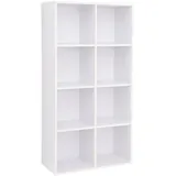 VASAGLE Bücherregal 65,5 x 30 x 129,5 cm Weiß