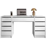 lookway Schreibtisch MADA DOUBLE Weiß