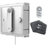 Hutt W9 Fensterputzroboter & Wischroboter für Flächen wie Fliesen, Spiegel etc (max 3800Pa Saugleistung, 4 Sprühdrüsen, 150ml Panorama-Tank, Auto Wegplanung, 13 intelligente Sensoren, Fernbedienung)