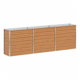 vidaXL Garten-Hochbeet verzinkter Stahl rechteckig 240 x 40 x 77 cm Bronze 