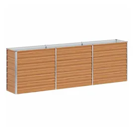 vidaXL Garten-Hochbeet verzinkter Stahl rechteckig 240 x 40 x 77 cm Bronze 