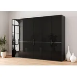Musterring Kleiderschrank Imola W Einlegeböden und Kleiderstangen,mit Glastüren und Aufleistung in Chrom grau 295,2 cm x 216 cm x 58 cm