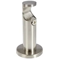 GARDINIA Wandträger für Gardinenstange mit Innenlauf Windsor edelstahl-optik Ø 25 mm