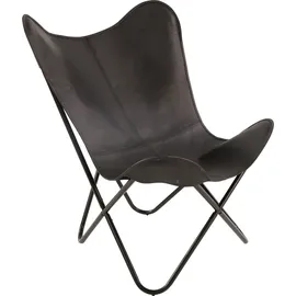 Lesli Living Buffalo Gartenstuhl 75 x 75 x 87 cm schwarz klappbar