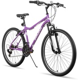 HH HILAND BAMCBASE 26 Zoll Damen Mountainbike, 21 Gang Stahlrahmen Fahrrad für Erwachsene, Herren MTB Fahrrad mit Federgabel, lila