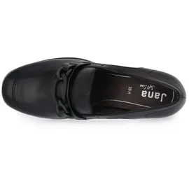 Jana Damen Trotteur mit Blockabsatz Vegan, Schwarz 39 EU