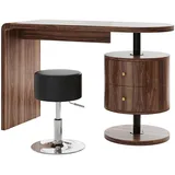 Vicco Schminktisch Lara Eiche rustikal 120 cm mit Hocker