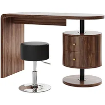 Vicco Schminktisch Lara Eiche rustikal 120 cm mit Hocker
