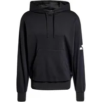 adidas Essentials Loose-Fit 3-Streifen Logo French Terry Hoodie Black / White L