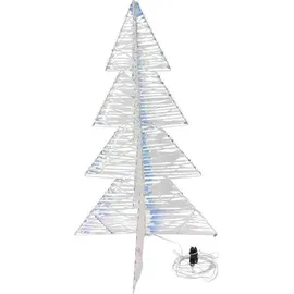 Dekoleidenschaft LED Baum 1,15 m Kunststoff 720 warmweiße Lichter Outdoor Beleuchtung Bunt