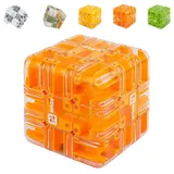 Komplexes Puzzle Mit Rollenden Kugeln,Large Labyrinth 3D Puzzle Maze Cube - Engaging Brain Teaser Toy,2-in-1 Labyrinths-Zauberwürfel & Kugel-D