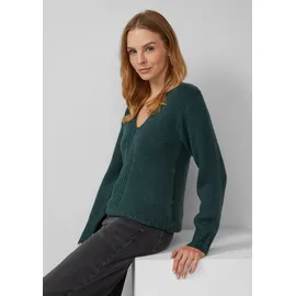 s.Oliver Alpakamixpullover mit Strickmuster Blau 46