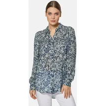 Madeleine Hemdbluse mit Unikat-Print Blau 48