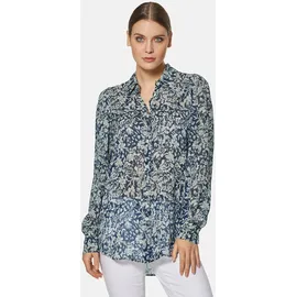 Madeleine Hemdbluse mit Unikat-Print Blau 48