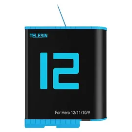 TELESIN kompatibel mit GoPro Hero 12 / Hero 11 / Hero 10 / Hero 9 1750 mAh