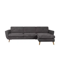 SOHO Ecksofa grau - Flachgewebe Smilla ¦ grau ¦ Maße (cm): B: 274 H: 85 T: 156.0
