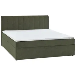 Boxbett "Alva", grün, B:160cm L:211cm, ATLANTIC HOME COLLECTION, Komplettbetten, wahlweise mit Matratze und Topper