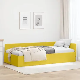 vidaXL Eckbettgestell 100 x 200 cm Gelb