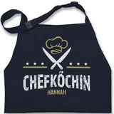 Kinderschürze Schürze Kinder Jungen Mädchen - Kochschürze - Chefköchin mit Namen I Geschenk für Köchin I Hobbyköchin I Weihnachten I Geburtstag I Muttertag - 7-14 Jahre - Navy Blau - 7-13 Jahre