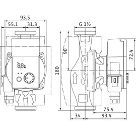 WILO Yonos PICO plus 25/1-4, 180mm Heizungspumpe (4215502)