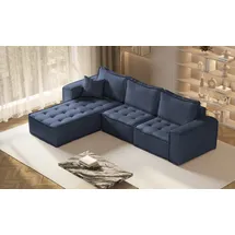 kaiser möbel L-förmige Bohoo-Maxi-Ecke in zeitlosem Design Blau Links