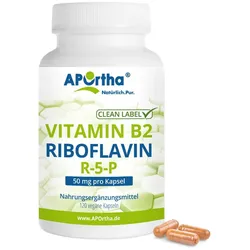 APOrtha® Vitamin B2 - Riboflavin 50 mg - R-5-P - vegane Kapseln 120 St