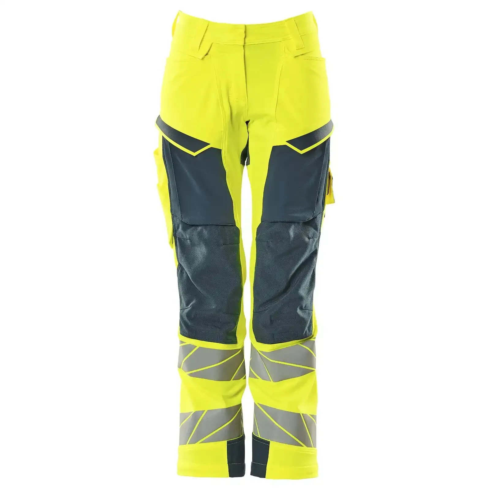 Dame Warn Stretchbundhose K2 ACCELERATESAFE - 82C56 (EU 56) - gelb/dunkelpetroleum