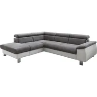 Cotta Ecksofa "Komaris L-Form, B: 249 cm", weiß (weiß, stone), B:249cm H:72cm T:100cm, Microfaser PRIMABELLE (100% Polyester);Kunstleder SOFTLUX;Feinstruktur (100% Polyester);Kunstleder SOFTLUX/Struktur (100% Polyester);NaturLEDER, Sofas, Ecksofa, mit