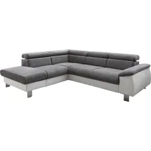 Cotta Ecksofa "Komaris L-Form, B: 249 cm", weiß (weiß, stone), B:249cm H:72cm T:100cm, Microfaser PRIMABELLE (100% Polyester);Kunstleder SOFTLUX;Feinstruktur (100% Polyester);Kunstleder SOFTLUX/Struktur (100% Polyester);NaturLEDER, Sofas, Ecksofa, mit