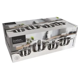Excellent Houseware Kochtopfset Topf-Set 8-tlg. Kochtopf + Glasdeckel