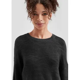 QS Strickpullover mit Strukturmuster Schwarz S
