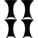 vidaXL Stehtischhusse Schwarz Ø 70 cm 4er Set
