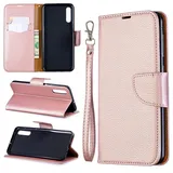 Dclbo Hülle für Samsung Galaxy A50,Handyhülle Flip Case Hülle Leder Schutzhülle Klapphülle Tasche mit Magnet Geldbörse Cover Leder Handytasche Lederhülle für Samsung Galaxy A50-Rose Gold